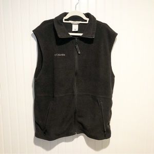Columbia Black Zip Up Fleece Vest